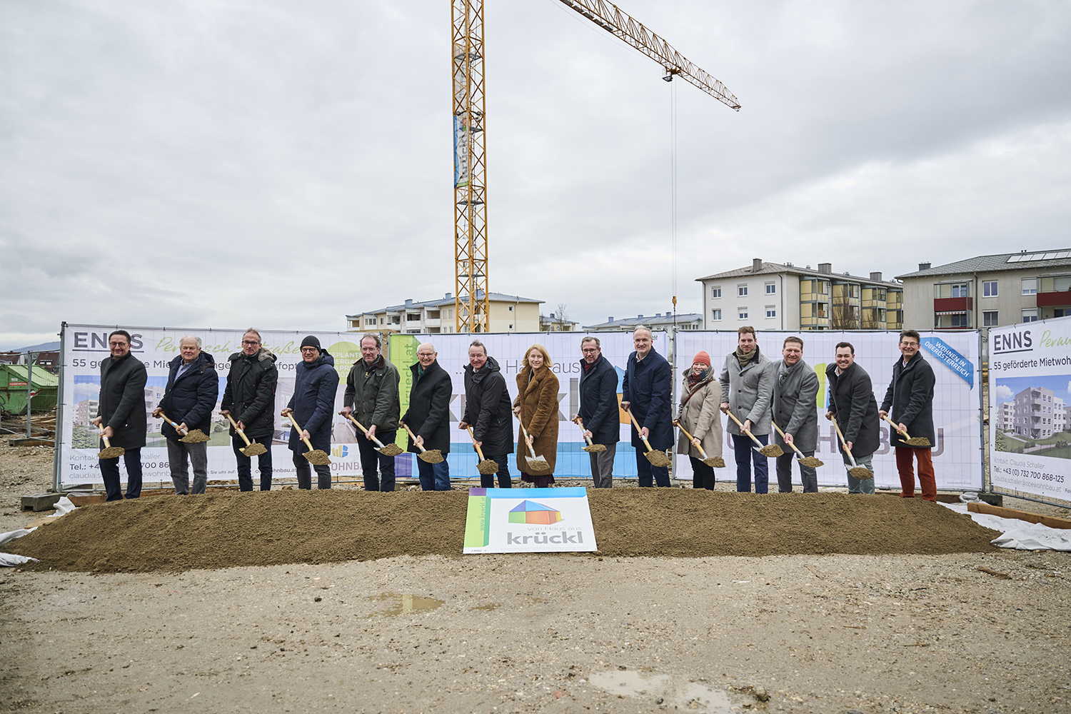 Spatenstichfeier Enns, Perausch-Straße